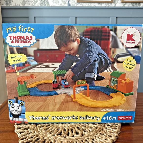 My First Thomas & Friends Railway Ironworks Delivery Crane Train Set 2014 18m+ - Picture 1 of 11